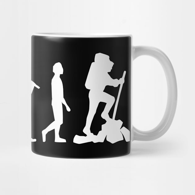 Funny Hiking Evolution Gift For Hikers by OceanRadar